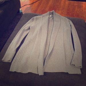 Gray oversized cardigan